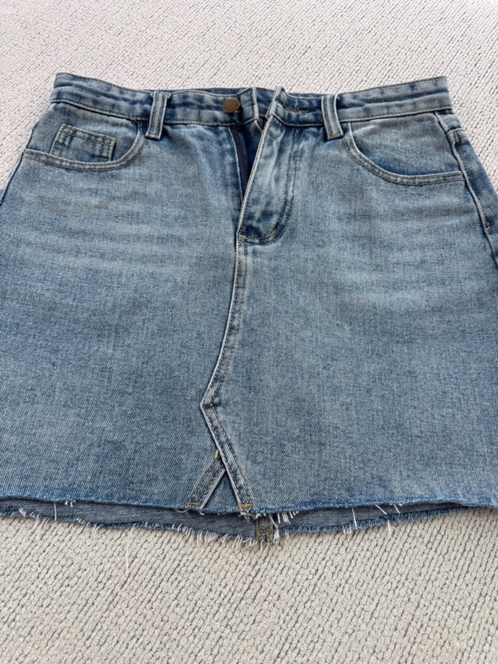 Casual Blue Denim Mini Skirt - Picture 3 of 8